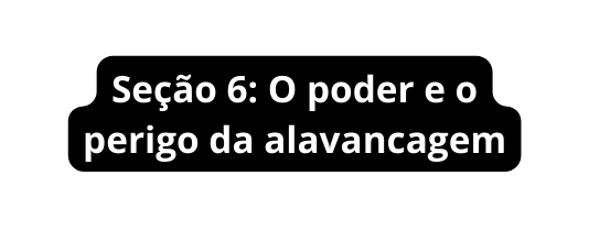 Seção 6 O poder e o perigo da alavancagem